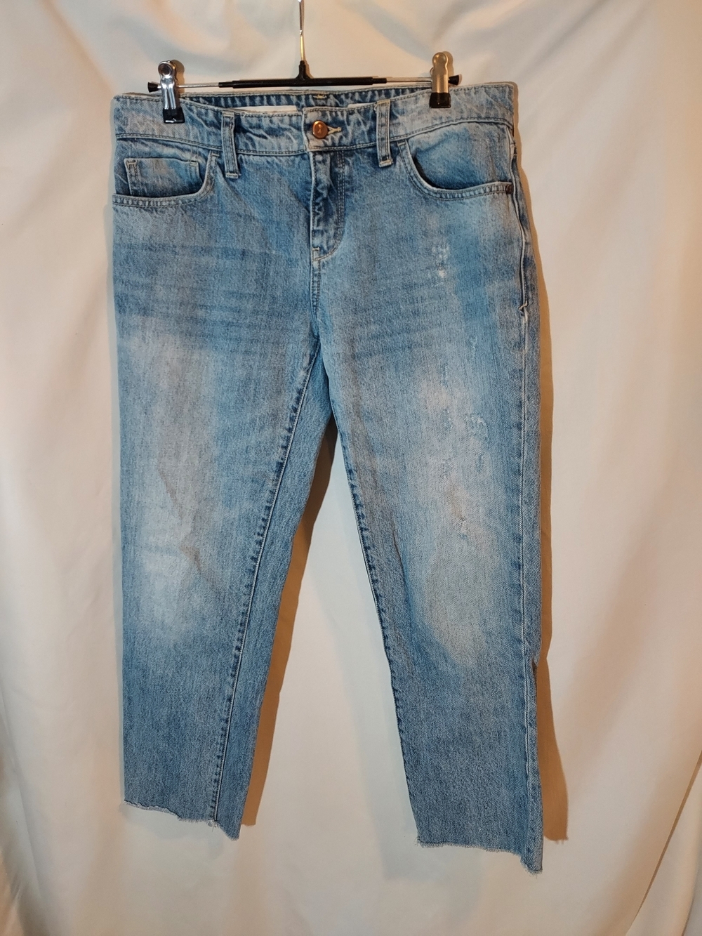 Pilcro & The Letterpress Hyphen Relaxed Straight Leg Jeans Raw Hem 27P